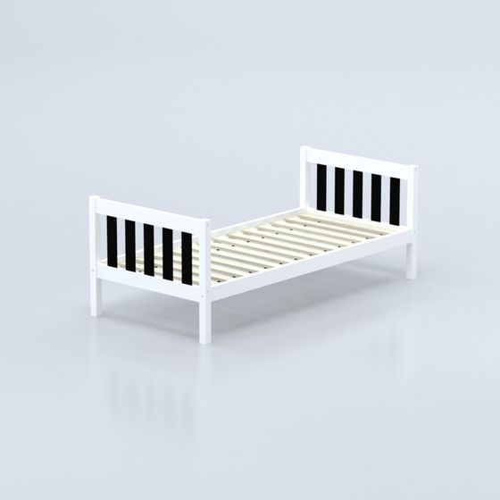 Кровать «Савушка-05», 1-ярусная, цвет чёрный, 90х200 см