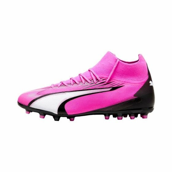Футбольные бутсы для взрослых с чипсами Puma Ultra Pro MG белые темно-розовые