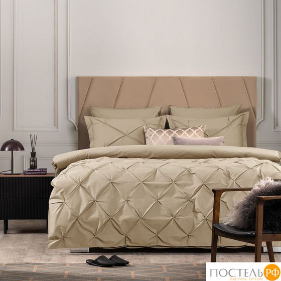 Estia МАДДАЛЕНА беж. КПБ 200х210-1/230х250-1/50х70-4, 6 пр., хл./лиоцелл