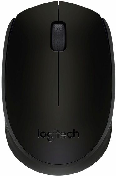 Мышь Logitech B170 черный оптическая беспров. (1000dpi) (910-004659)