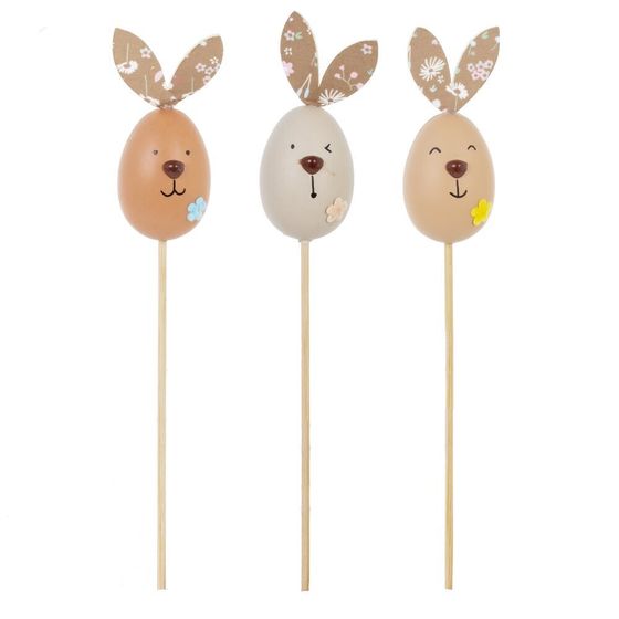 Изделие декоративное (вставка) &quot;Яйцо&quot; (блок 12 шт) (4*8,5), L4 W4 H23 см, 3в.