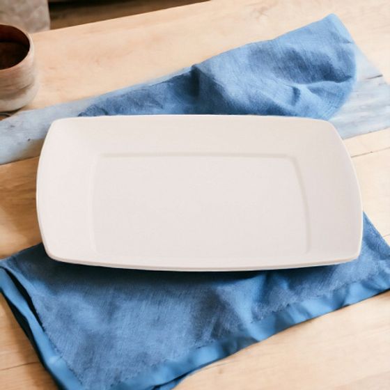 Набор тарелок обеденных SERVICE белых 6шт 23.5см квадратных