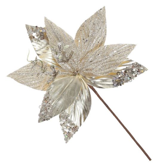 Цветок искусственный &quot;Пуансеттия&quot;, L23 W23 H36 см