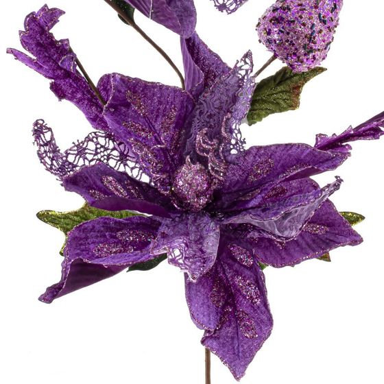 Цветок искусственный &quot;Пуансеттия&quot;, L20 W20 H72 см