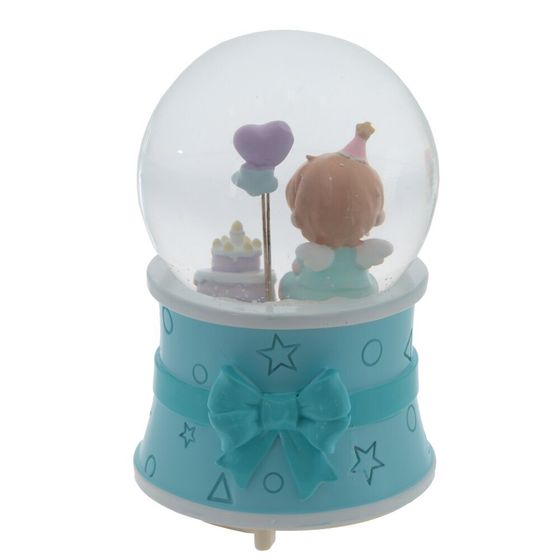 Фигурка декоративная &quot;Ангел&quot; в стекл шаре (муз, подсвет, вьюга, 3xAAA н/п), D10 см, Д11 Ш11 В16 см