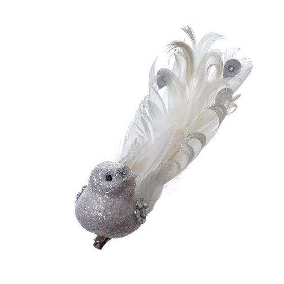 Изделие декоративное &quot;Птичка&quot; на клипсе, L13 W4 H4,5 см, 3в.