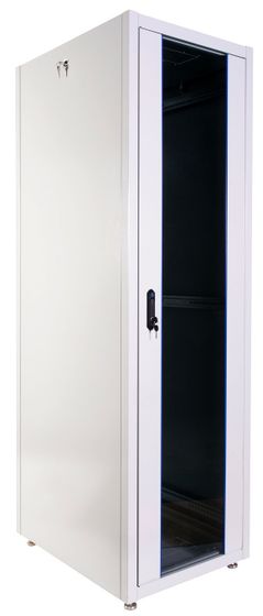 ЦМО Шкаф коммутационный (ШТК-Э-42.8.8-44АА) напольный 42U 800x800мм пер.дв.перфор. задн.дв.перфор. 2 бок.пан. направл.под закл.гайки 710кг серый 715м