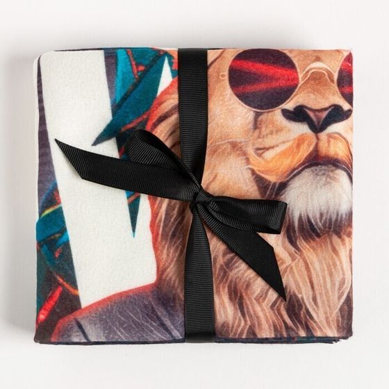 !09 Набор подарочный "Mr. Lion" плед, носки, кружка