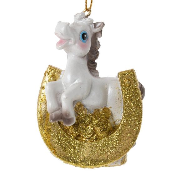 Фигурка декоративная  подвесная &quot;Лошадка&quot;, L5 W3 H7,5 см, 6в.