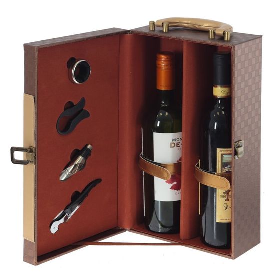 Шкатулка для бутылок с набором сомелье, L21 W11 H37 см