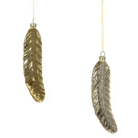 Украшение новогоднее "Волшебное перышко", L4,5 W2,5 H16 см, 2в.