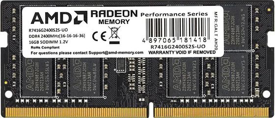 Память SO-DIMM DDR4 16Gb 2400MHz AMD R7416G2400S2S-UO Radeon R7 Performance Series OEM PC4-19200 CL16 260-pin 1.2В OEM