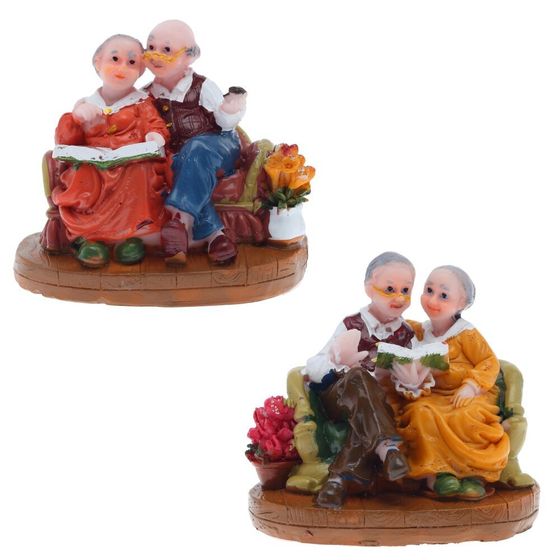 Фигурка декоративная &quot;Бабушка с дедушкой&quot;, L8 W6 H7 см, 2в.