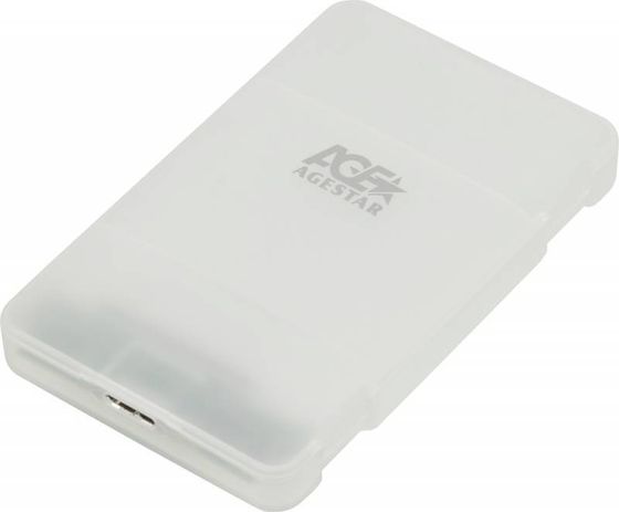 Внешний корпус для HDD/SSD AgeStar 3UBCP3 SATA USB3.0 пластик белый 2.5&quot;