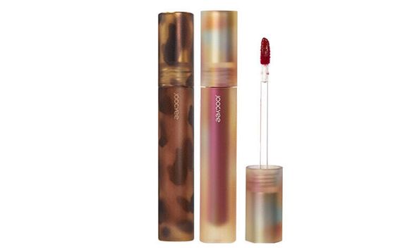 JIAOSE Shell Mirror Amber Matte Lip Gloss Makeup Sets Complexion Natural 3.2g+3.3g