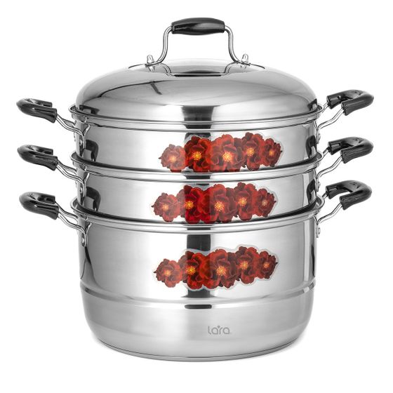 Мантоварка Lara LR03-40 11л серебристый