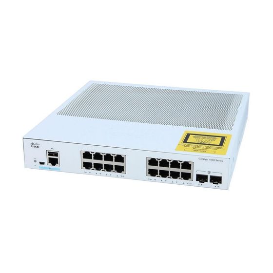 Коммутатор Cisco Catalyst C1000-16T-2G-L (L2) 16x1Гбит/с 2SFP управляемый