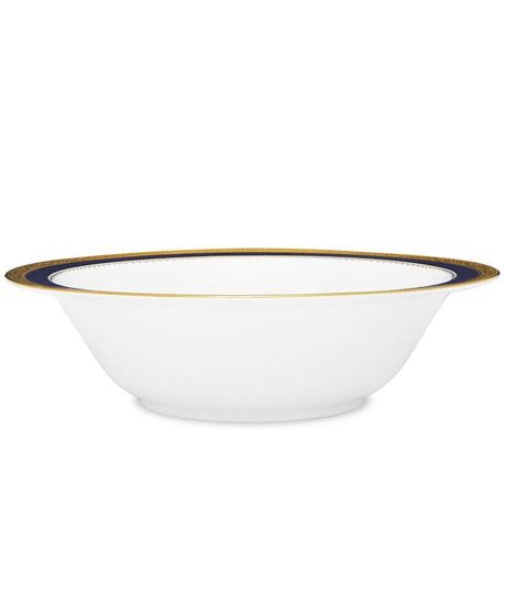 Odessa Cobalt Gold Round Vegetable Bowl, 32 Oz.