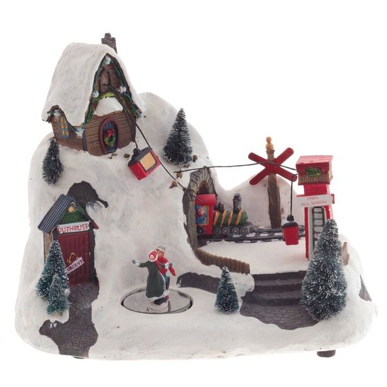 Фигурка декоративная &quot;Рождество&quot; (4 мелодии, подсвет, движ, 3xAA н/п, +USB), L30,5 W20 H24 см