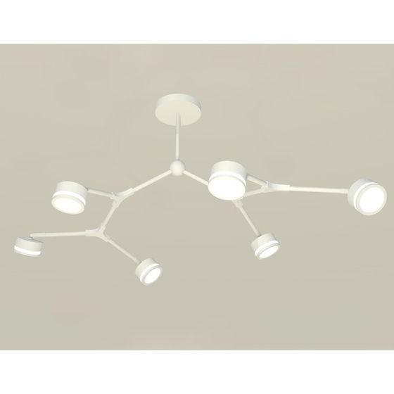 Комплект подвесного поворотного светильника с акрилом Ambrella light, Traditional DIY, XB9055200, 6хGX53, цвет белый песок, белый матовый