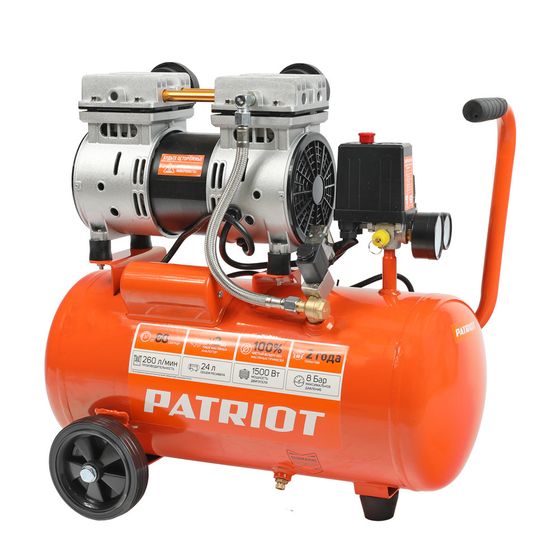 Компрессор безмасляный портшневой Patriot WO 24-260S (525301921)