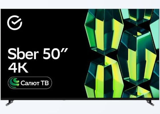 Телевизор LED 50&quot; Sber SDX-50U4139 черный 4К Smart TV
