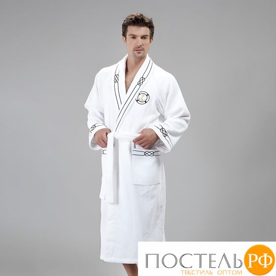 1013G10007101L Халат мужской Soft cotton MARINE белый L