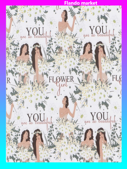 !09 Бумага (набор 3 листа) упаковочная крафтовая "Девчули" 50 × 70 см.