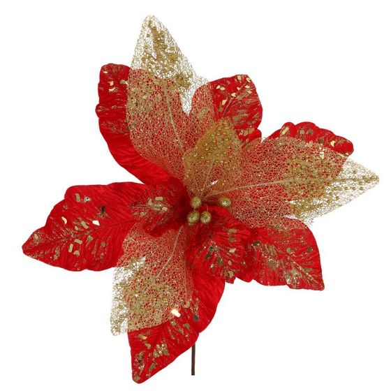 Цветок искусственный &quot;Пуансеттия&quot;, L48 W48 H38 см