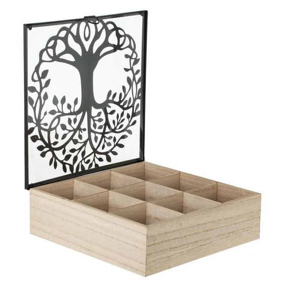 Шкатулка для чайных пакетиков, L24,5 W24 H7,5 см