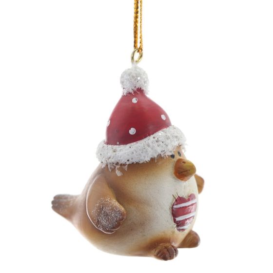 Фигурка декоративная подвесная "Птичка",   L3 W5 H5 см, 2в.