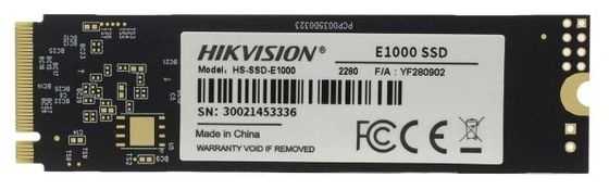 Накопитель SSD 256Gb Hikvision PCI-E 3.0 x4 M.2 2280 HS-SSD-E1000/256G