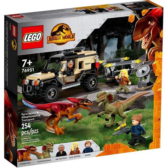 LEGO Пирораптор и Дилофозавр Транспортные строительные блоки 76951