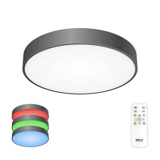 Светильник накладной Citilux «Купер» CL72470G1, 40х40х5,5 см, 1х70Вт, LED, цвет черный