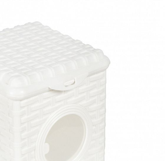 Контейнер для мелочей РОТАНГ белый 3л с иллюминатором