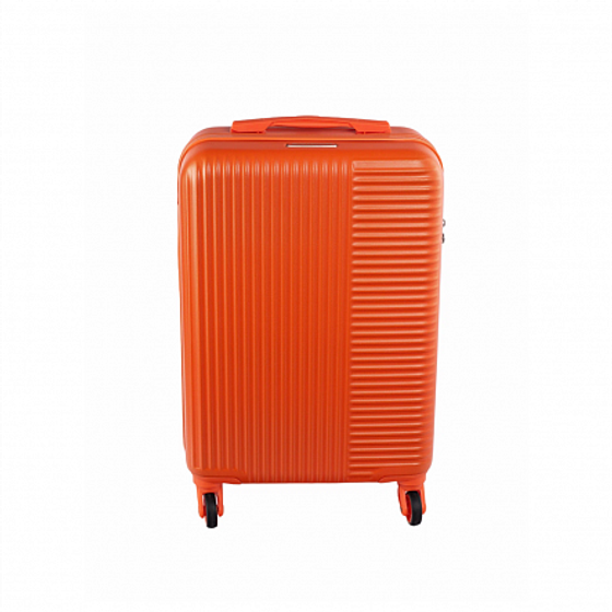 Чемодан SUNSTONE оранжевый M ABS в полоску