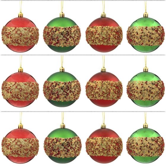 Набор из 12шт Украшение новогоднее Шар "Сказочный Сатурн", D8 см, L35 W28 H21 см