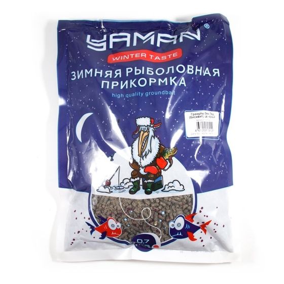 Прикормка Yaman Winter Taste гранулы 3мм, Лещ зимняя бисквит, цвет чёрный, 700 г