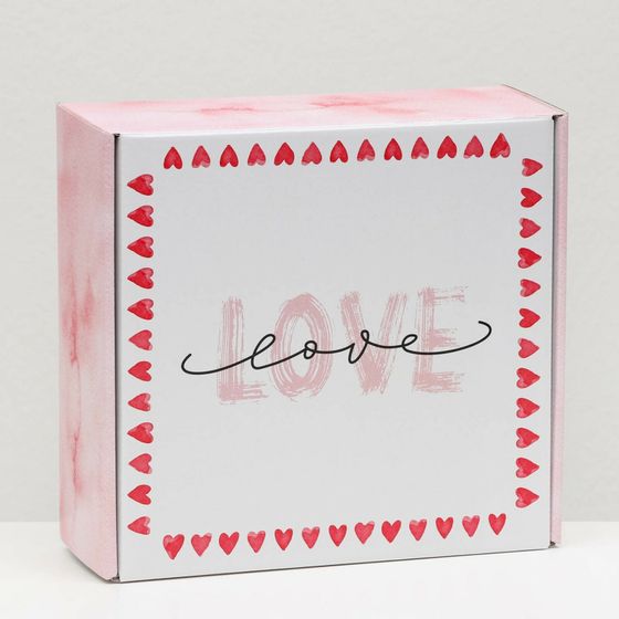 !НАБОР 2 ШТУКИ - Коробка самосборная &quot;Нежная любовь&quot;, 23 х 23 х 8 см