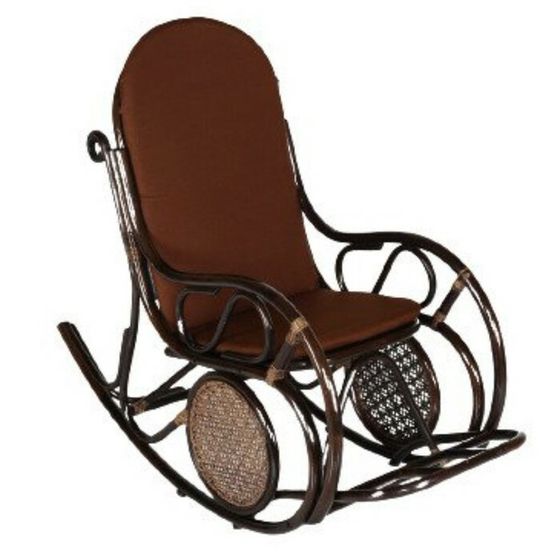 Кресло-качалка &quot;Сантьяго&quot; каркас коричневый, сиденье коричневое, 140 х 58 х 105 см