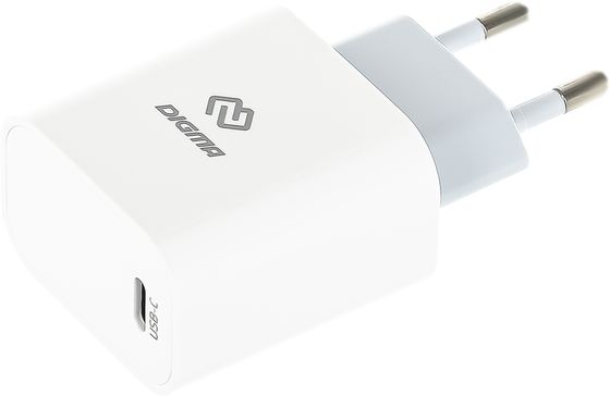 Сетевое З/У Digma DGW2C 20W 3A (PD) USB-C универсальное белый (DGW2C0F010WH)
