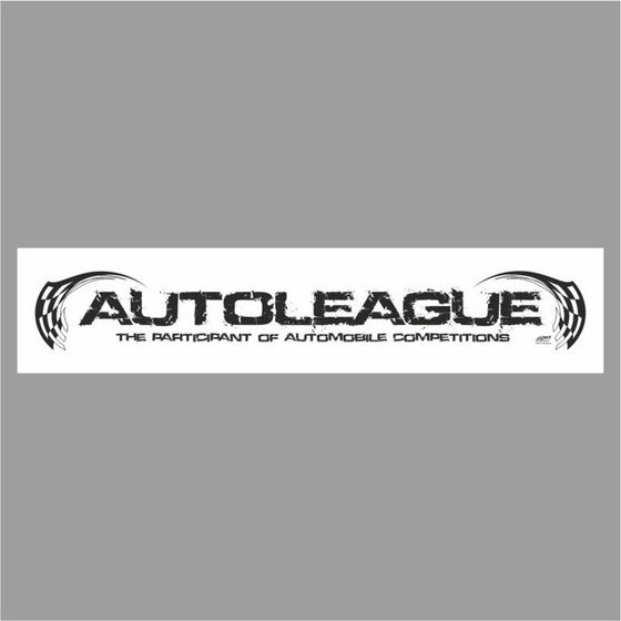 Полоса на лобовое стекло &quot;AUTOLEAGUE&quot;, белая, 1300 х 170 мм