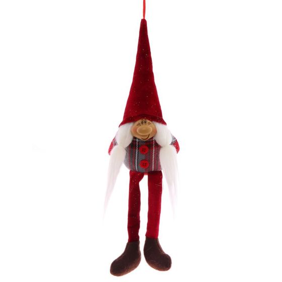 Игрушка набивная подвесная &quot;Гном&quot;  L7 W7 H31/13 см, 2в.