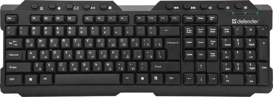 Клавиатура Defender Element HB-195 проводная черный (45195)
