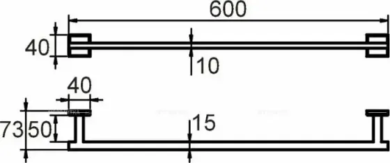 !09 Полотенцесушитель Labrador, сплав металлов (LABSM10M49) 60 см.