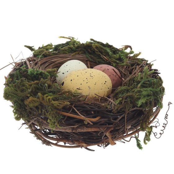 Набор из 3-х изделий декоративных "Гнездо пасхальное" (10*5), L33 W10 H5 см