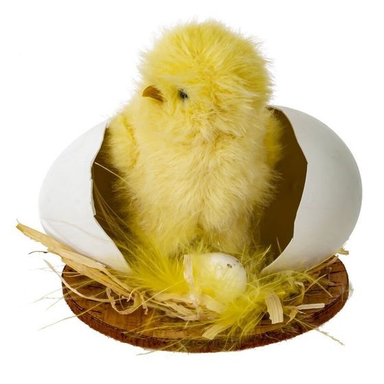 Фигурка декоративная &quot;Цыпленок&quot; (блок 6шт), L9 W8 H9 см, 3в.