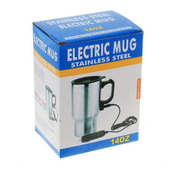 Термокружка со съемным стаканом для автомобиля с подогревом от прикуривателя, 400 мл, L13 W8,5 H13,5