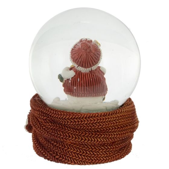 Фигурка декор в стекл шаре &quot;Снеговик-добряк&quot;, D 6.5 см, L6,5 W7,5 H8,5 см