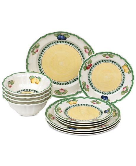 French Garden 12 Pc. Dinnerware Set, Service for 4, Exclusively at Macy’s